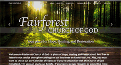 Desktop Screenshot of fairforestchurchofgod.com