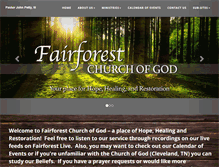 Tablet Screenshot of fairforestchurchofgod.com